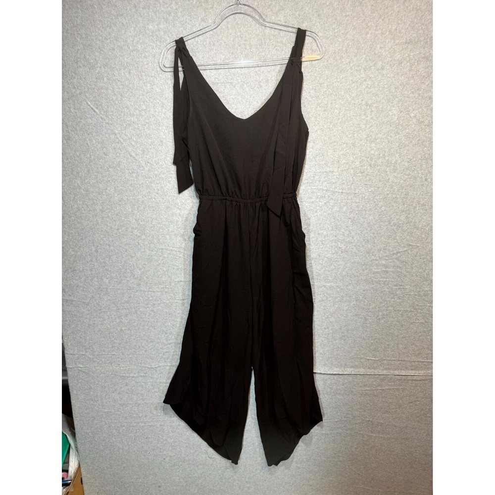 Belongsci Sleeveless Jumpsuit Romper Dress Side Pocket‎ Women's Black Size Small